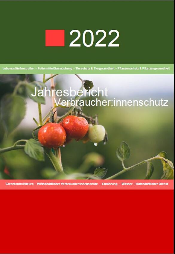Bild zeigt das Cover vom Jahresbericht 2022 mit einer Tomatenpflanze