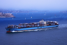 Bild von einem Containerschiff