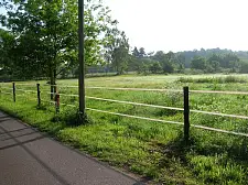 Bild zeigt ordnungsgemäße Pferdeeinzäunung