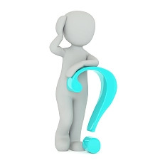 Bild zeigt eine Person und ein Fragezeichen