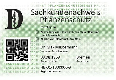 Bild zeigt den Musterausweis