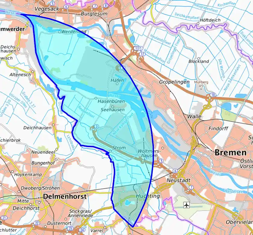 Bild zeigt aktuelle Überwachungszone an